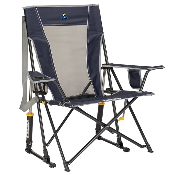 GCI Outdoor Comfort Pro Rocker Rocking Camping Chair with Cup Holder