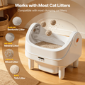 Self-Cleaning Cat Litter Box for Multiple Cats, Automatic 65 L Capacity with WiFi APP Control, Health Monitoring, Odor Control, Quiet Operation, Includes 2 Liner Rolls, Easy Setup
