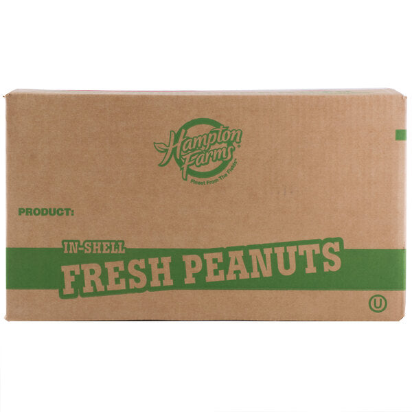 Hampton Farms Roasted Unsalted In-Shell Peanuts 25 lb. | Bulk Roasted Peanuts for Foodservice & Events