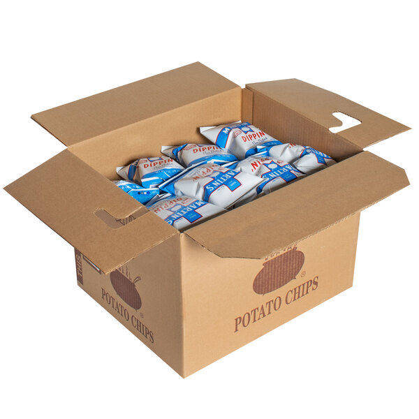 Martin's Dippin' Waffle Cut Sea Salted Potato Chips 1 oz. Snack Bags (64/Case) | Gluten Free Dipping Chips