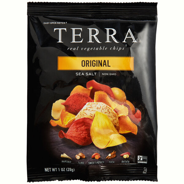 Terra Original Real Vegetable Chips 1 oz. Individual Bags (24/Case) | Sea Salt Veggie Chips | Non-GMO Snack