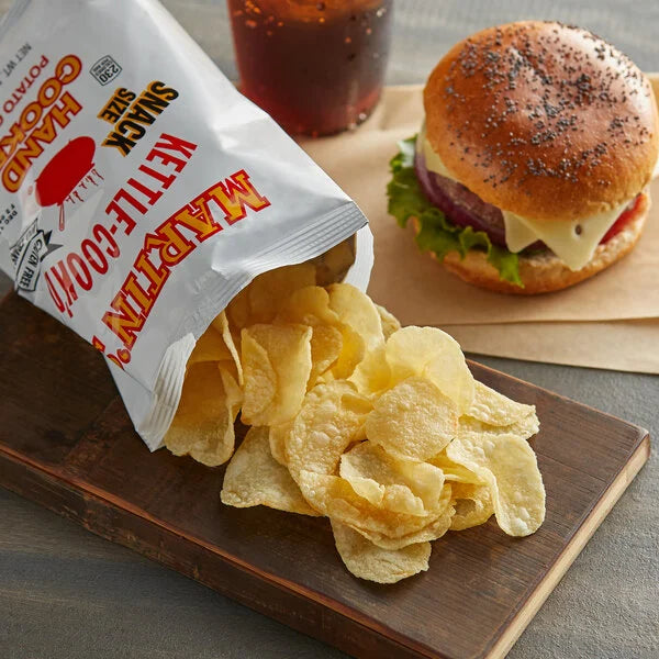 Martin's Kettle-Cook'd Original Potato Chips 1.5 oz. Snack Bags (42/Case) | Gluten Free Kettle Cooked Chips
