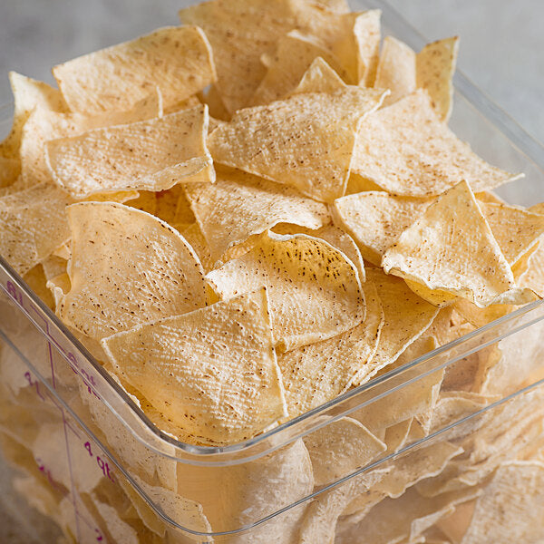 Mission 4-Cut Thin White Unfried Tortilla Chips 20 lb. Bulk Case | Ready-to-Fry White Corn Tortilla Chips
