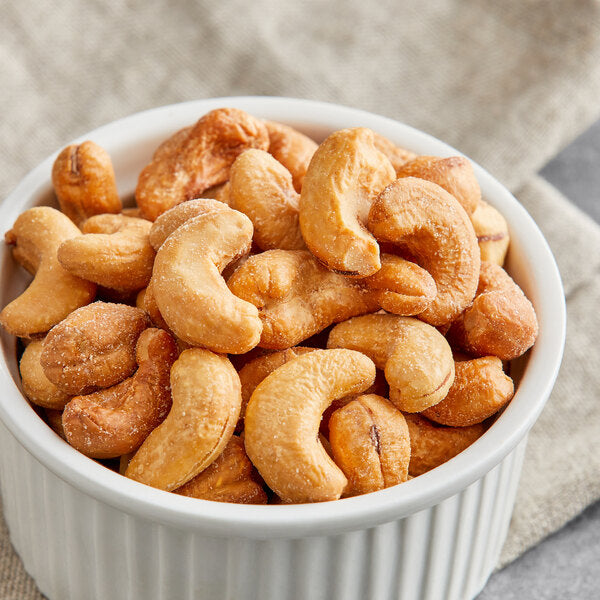 Medium Roasted Salted Cashews 25 lb. | Premium Bulk Whole Cashews for Healthy Snacking & Foodservice