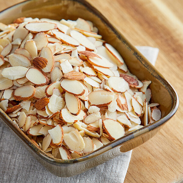 Raw Sliced Almonds 25 lb. | Premium Bulk Natural Almond Slices for Baking, Cooking & Foodservice