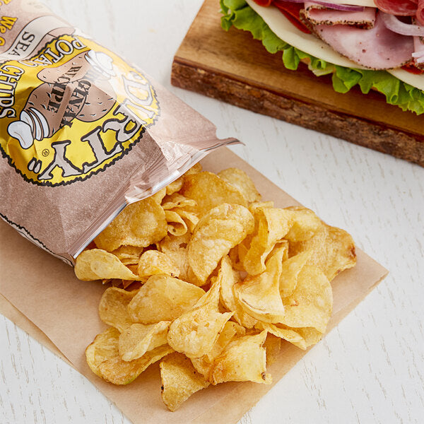 Dirty Potato Chips Sea Salt Kettle Cooked Potato Chips 2 oz. Individual Bags (25/Case) | Premium Crunchy Snack Chips