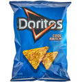 Doritos Cool Ranch Flavored Tortilla Chips 1.75 oz. - 64/Case | Individual Grab-and-Go Snack Bags