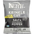 Kettle Brand Salt & Fresh Ground Pepper Krinkle Cut Potato Chips 1.5 oz. Individual Bags (24/Case) | Crinkle Cut Kettle Chips