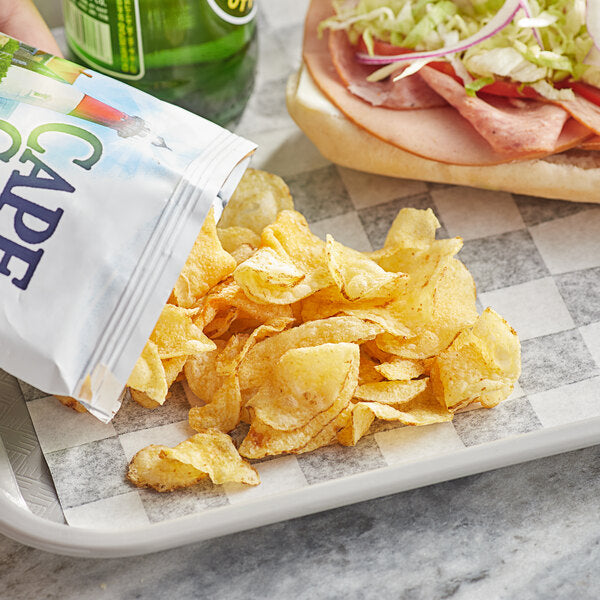 Cape Cod Less Fat Original Sea Salt Kettle Cooked Potato Chips 1.5 oz. Individual Bags (56/Case) | 40% Less Fat Kettle Chips