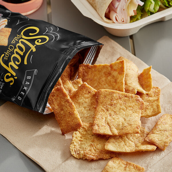 Stacy's Cinnamon Sugar Pita Chips 1.5 oz. Snack Bags (24/Case) | Twice Baked Sweet Pita Crisps