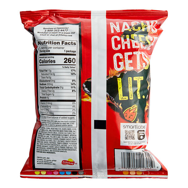 Doritos Flamin' Hot Nacho Cheese Flavored Tortilla Chips 1.75 oz. - 64/Case | Spicy Single Serve Snack Bags