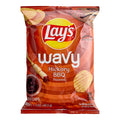 Lay's Wavy Hickory Barbecue Potato Chips 1.5 oz. - 64/Case | Ridged BBQ Single Serve Chips