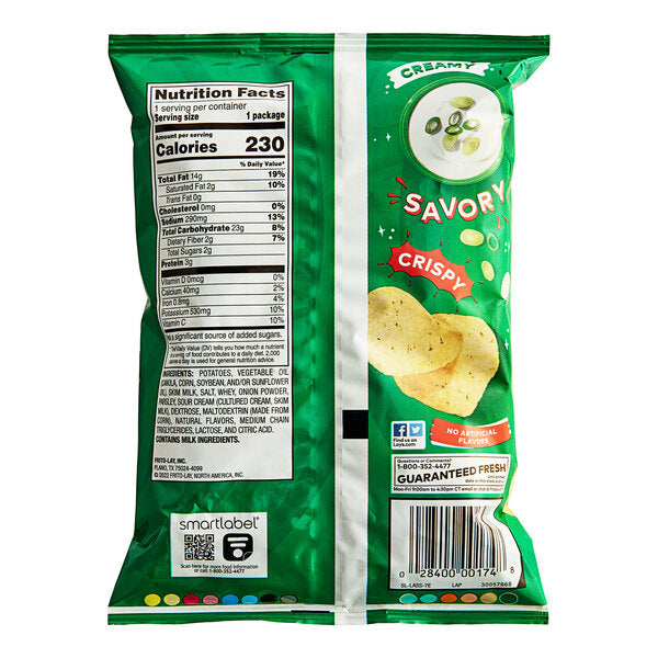 Lay's Sour Cream & Onion Potato Chips 1.5 oz. - 64/Case | Individual Single Serve Snack Bags