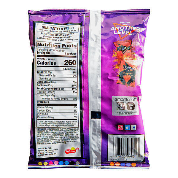 Doritos Spicy Sweet Chili Flavored Tortilla Chips 1.75 oz. - 64/Case | Individual Grab-and-Go Snack Bags