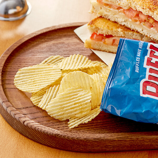Ruffles Original Ridged Potato Chips 1.5 oz. - 64/Case | Individual Single Serve Snack Bags