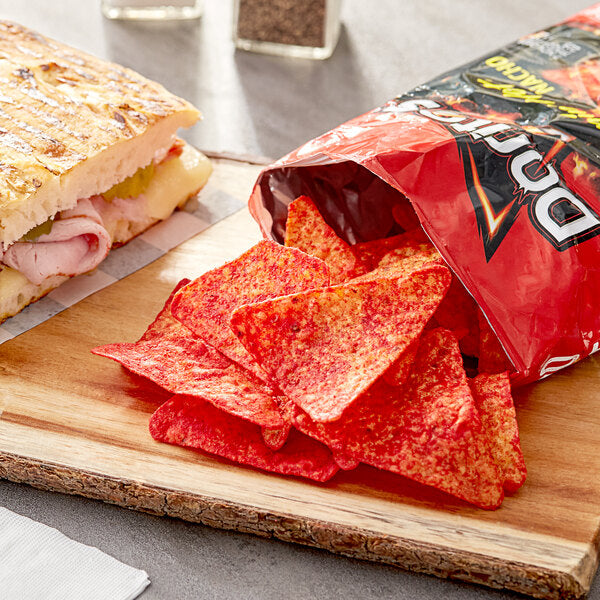 Doritos Flamin' Hot Nacho Cheese Flavored Tortilla Chips 1.75 oz. - 64/Case | Spicy Single Serve Snack Bags