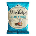 Miss Vickie's Sea Salt & Vinegar Kettle Cooked Potato Chips 1.375 oz. - 64/Case | Single Serve Snack Bags