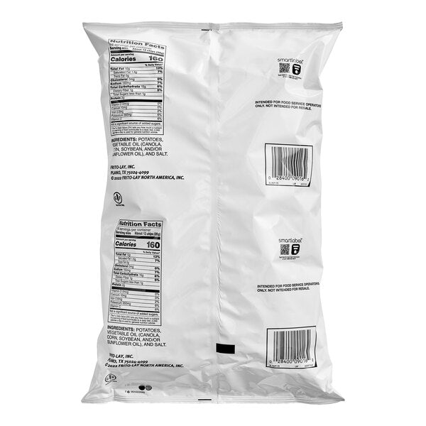 Ruffles Original Ridged Potato Chips 16 oz. Foodservice Bags (8/Case) | Classic Ridged Potato Chips