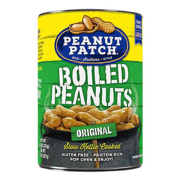 Peanut Patch Original Boiled Peanuts 13.5 oz. Cans (24/Case) | Southern Style Ready-to-Eat Boiled Peanuts