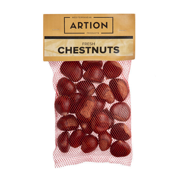 Artion Fresh Whole Raw Chestnuts 12 oz. - 5/Case | Premium Natural Chestnuts for Roasting, Baking & Cooking