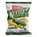 Herr's Kettle Cooked Jalapeño Potato Chips 1.125 oz. Single Serve Bags (60/Case) | Gluten Free Kettle Chips