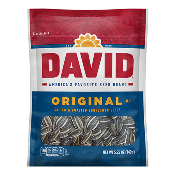 DAVID Original Roasted & Salted Whole Sunflower Seeds