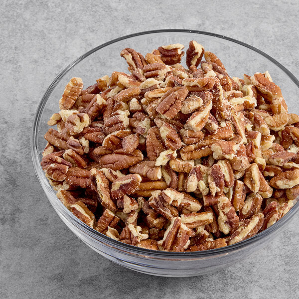 Hometown Provisions Raw Medium Pecan Pieces 2.5 lb. - 2/Case | Premium Bulk Natural Pecans for Baking & Cooking