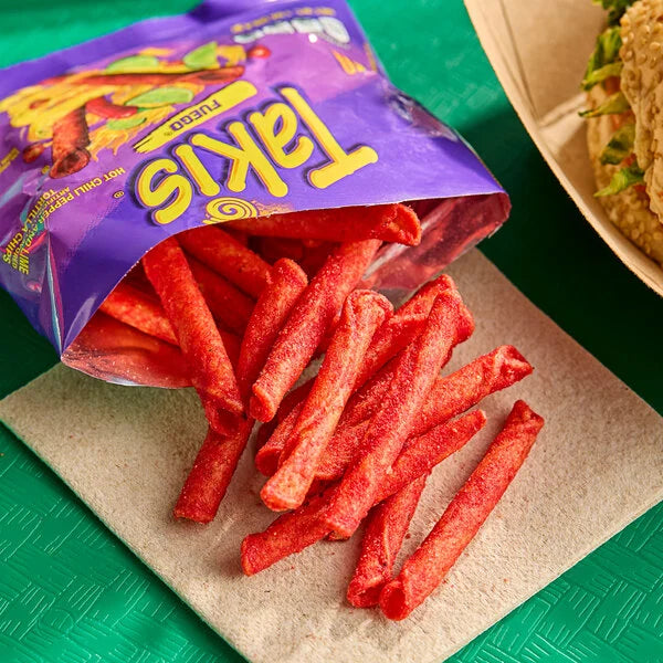 Takis Fuego Rolled Tortilla Chips 1 oz. Individual Bags (50/Case) | Hot Chili Pepper & Lime Corn Snacks