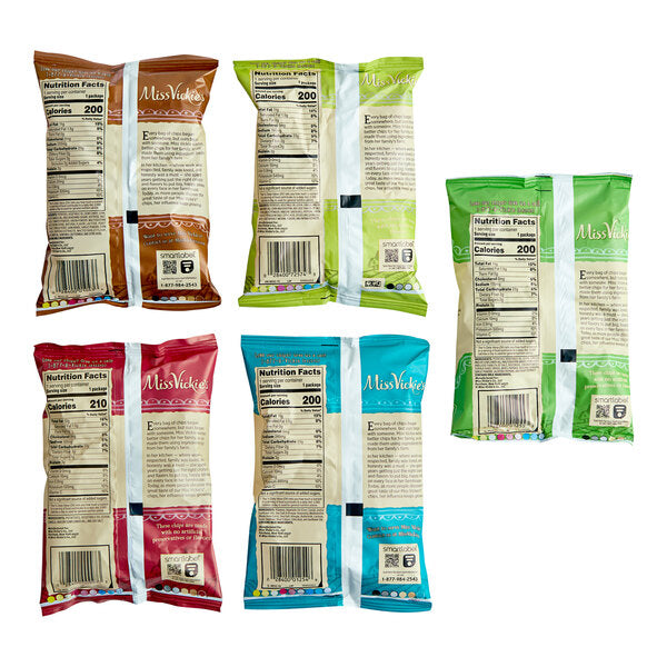 Miss Vickie's Kettle Cooked Potato Chips Variety Pack (60/Case) | Assorted Single Serve Chips