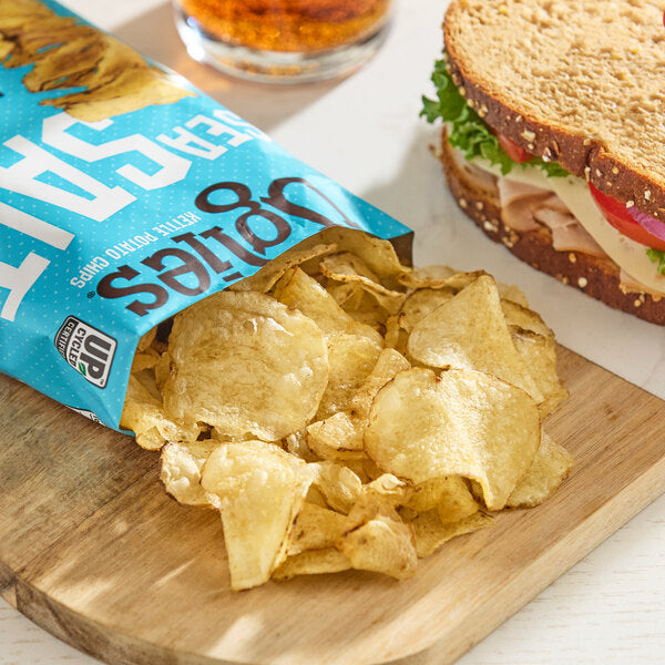 Uglies Sea Salt Kettle Potato Chips 2 oz. Individual Bags (24/Case) | Upcycled Kettle Chips