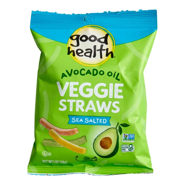 Good Health Sea Salted Veggie Straws Snack Bags 1 oz. (24/Case) | Avocado Oil Gluten Free Vegetable Snack