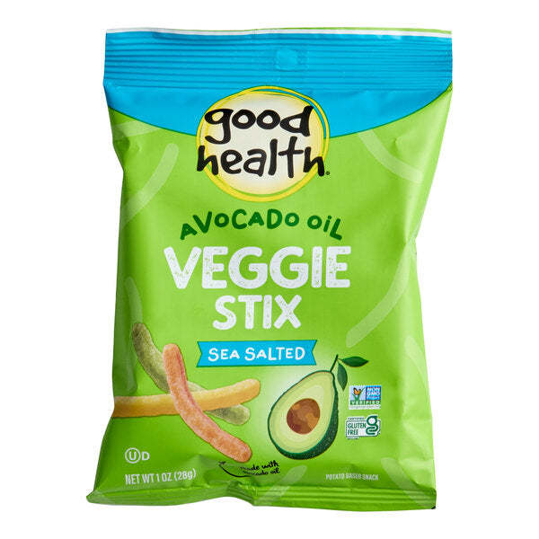 Good Health Sea Salted Veggie Stix Snack Bags 1 oz. (24/Case) | Avocado Oil Gluten Free Vegetable Snack