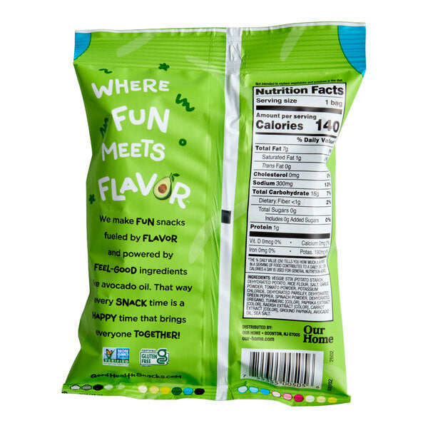 Good Health Sea Salted Veggie Stix Snack Bags 1 oz. (24/Case) | Avocado Oil Gluten Free Vegetable Snack