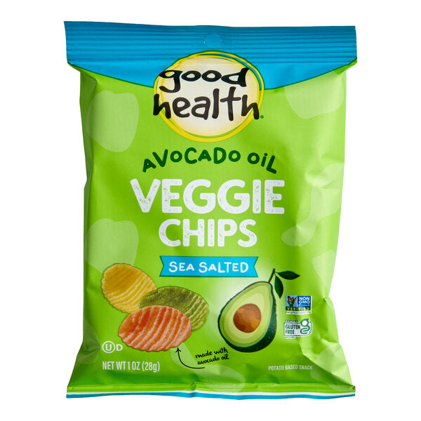 Good Health Sea Salted Veggie Chips Snack Bags 1 oz. (24/Case) | Avocado Oil Gluten Free Potato & Vegetable Chips