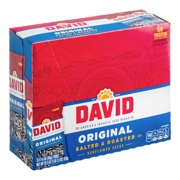DAVID Original Roasted & Salted Whole Sunflower Seeds
