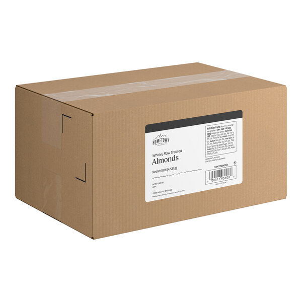 Hometown Provisions Whole Raw Almonds 10 lb. | Premium Bulk Natural Almonds for Baking, Cooking & Healthy Snacking