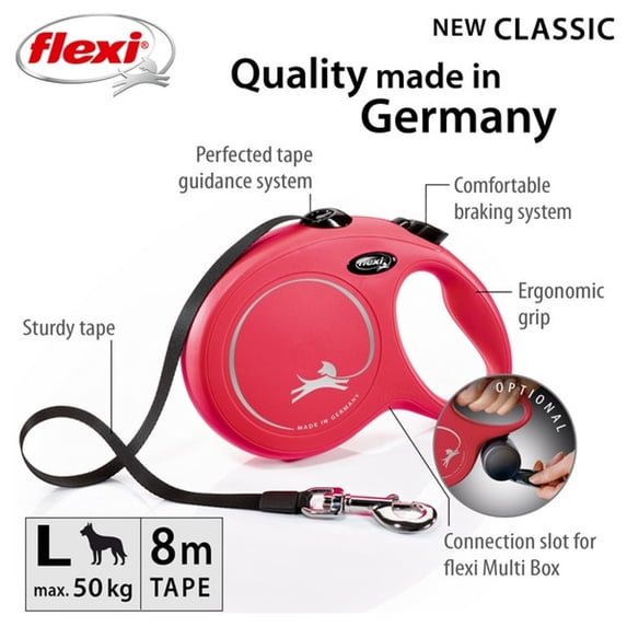Flexi New Classic L Tape 8m Red