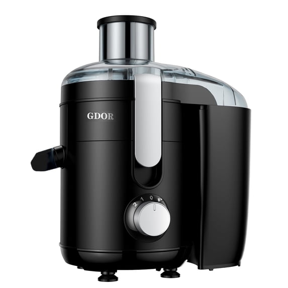 GDOR Kitchen Appliances Juicer Machine Dual Speeds Centrifugal Extractor, Titanium Enhanced Cut Disc, 2.5" FeedChute Juicer, Anti-Drip, Includes Cleaning Brush,Black