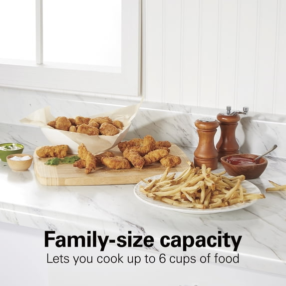 Hamilton Beach 8-Cup Electric Deep Fryer with Basket, Red