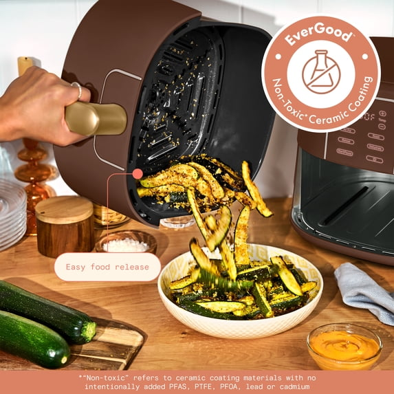 Beautiful 6 Qt Air Fryer with TurboCrisp Technology, EverGood Ceramic Nonstick Coating