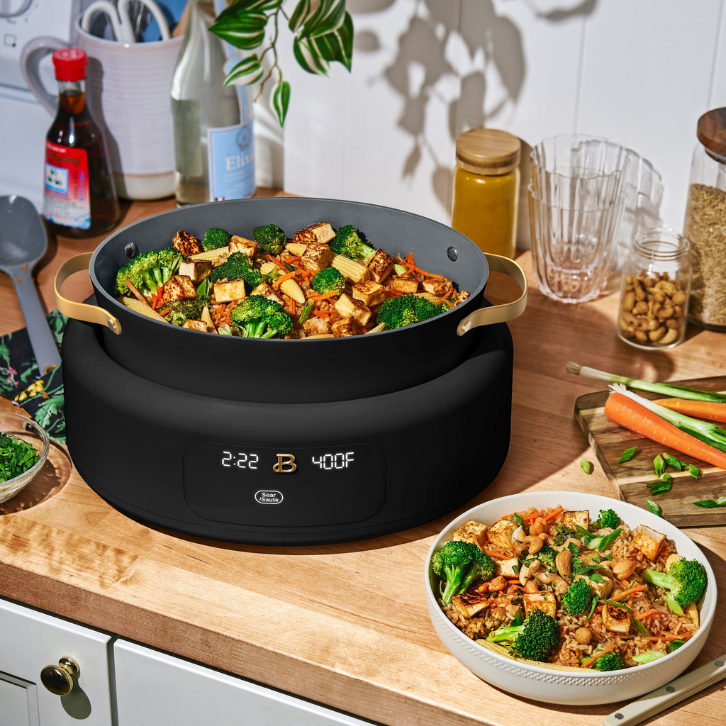 Beautiful 10 in 1, 6 Qt Electric Multi-Cooker, White Icing by Drew Barrymore
