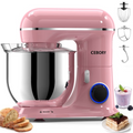 CEBORY 3-IN-1 Stand Mixer, 6.5 QT Tilt-Head 10-Speed Food Mixer, Kitchen Electric Mixer with Dough Hook, Beater, Whisk, Bowl for Most Home Cooks