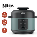 Ninja HyperHeat 8-in-1 Electric Pressure Cooker with SimpliServe Pot — 6.5 Qt, Cooks Up to 2X Faster, 1200W, Feeds 8–10