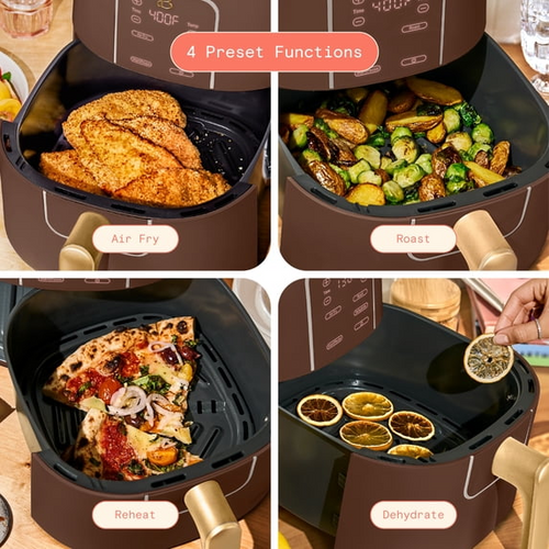 Beautiful 6 Qt Air Fryer with TurboCrisp Technology, EverGood Ceramic Nonstick Coating