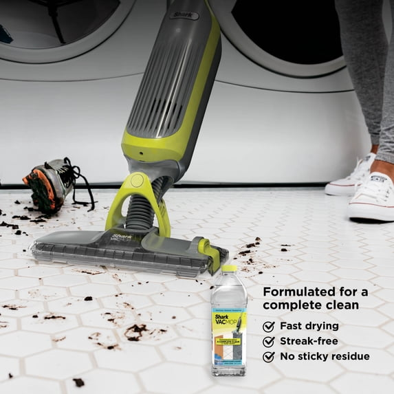 Shark VACMOP Cordless Hard Floor Vacuum Mop, for Tile, Vinyl, Laminate, Wood, with (4) Disposable VACMOP Pads, 12-oz Shark Multi-Surface Cleaner, VM200