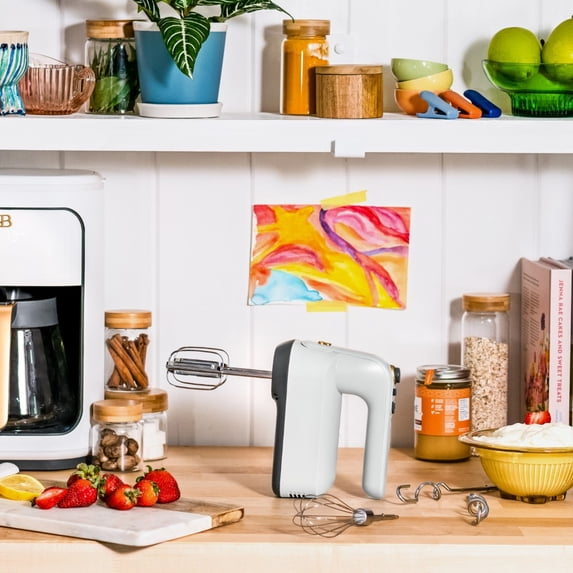 Beautiful 6-Speed Electric Hand Mixer, White Icing by Drew Barrymore