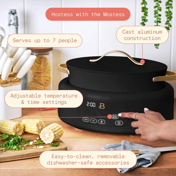 Beautiful 10 in 1, 6 Qt Electric Multi-Cooker, White Icing by Drew Barrymore