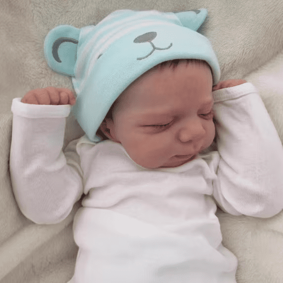 18 Inch Reborn Baby Doll, Lifelike Sleeping Doll with Soft Cloth Body