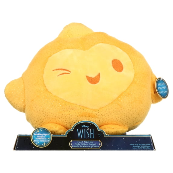 Disney Wish Hug & Wish Star 10-Inch Glowing Stuffed Star Light-Up Toy