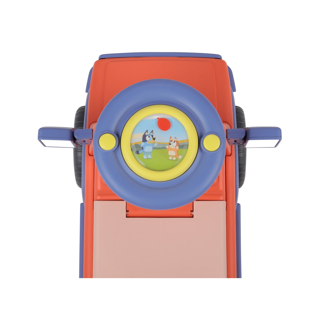 Bluey Licensed Interactive Ride-On Push Car for Boys and Girls, Foot-to-Floor